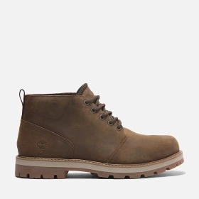 Bottine Chukka mi-haute imperméable à lacets Britton Road pour homme en marron